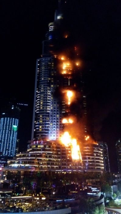 Dubai Hotel on Fire